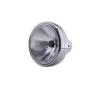 Faro SHIN YO de 7 pulgadas LTD, inserto H4, montaje lateral, vidrio en relieve, cromado, plata