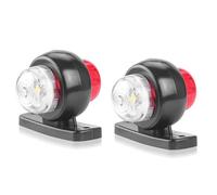 Faro Trasero 2 Luces LED Posición Lateral Universales para Remolque Coche Camión Luz Trasera Advertencia Amarilla Blanca Y Roja para Caravana Camión Y Furgoneta Luces traseras(2pieces White Red)