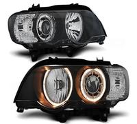 Faro Xenón Angel Eyes para BMW X5 E53 1999-2003 Negro, Delantero Izq./Der.
