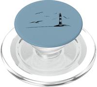 Faro y Aves Marinas Gaviotas en la Costa PopSockets PopGrip para MagSafe