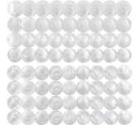 Faroby 100 conchas de Capiz a granel, conchas de Capiz para manualidades, 2.0 in, doble agujero natural para campanas de viento, iluminación, adornos, blanco, a granel