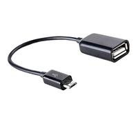 Faroby Cable Adaptador OTG Micro USB Macho a USB Hembra, convertidor On The Go para teléfonos Inteligentes, tabletas y computadoras (Negro)