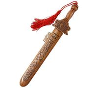 Faroby Espada de Madera de 7, 1 Pulgadas, Espada para niños de Madera de melocotón China Tallada a Mano con Borla, Juguete Decorativo para decoración de Oficina y hogar