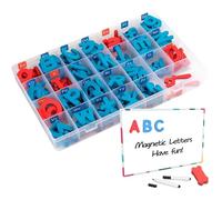 Faroby Juego de Letras del Alfabeto magnético de 208 Piezas: Letras Suaves al Tacto con vocales Rojas y consonantes Azules para ortografía y Aprendizaje de Vocabulario