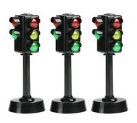 Faroby Juguete de semáforo, semáforos para niños 3 Piezas, Mini señales de tráfico de Juguete de 4, 7 Pulgadas, lámpara de Luces LED, indicador de simulación