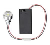 Faroby Luces para casa de muñecas, iluminación LED superbrillante para casa de muñecas, Accesorios para de, Soporte de batería con luz LED, Cable Flexible