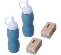 Faroby Máquina nebulizadora para niños, Varita antiniebla de Burbujas Azules con Luces LED y Sonidos de Burbujas táctiles, Incluye 2 soluciones de Recarga de