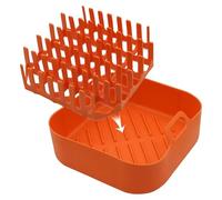 Faroby Rejilla de Tocino para Horno, freidora de Aire Antiadherente, Bandeja de Tocino de Silicona, Reutilizable, Multiusos para freidora de Aire y microondas