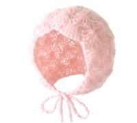 Faroby Sombrero de bebé de Ganchillo - Chica de capó recién Nacido Mohair Hecho a Mano con Corbata Ajustable para Accesorios de fotografía, Sombrero de bebé de Ganchillo