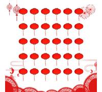 Farol chino - 30 piezas de decoración navideña, linterna de decoración de festivales de primavera para restaurantes y hogares, festivo, diseño ligero con fácil uso de celebración para entrada y