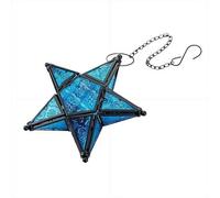 Farol colgante para velas, adornos decorativos, portavelas de cristal en forma de estrella, farol decorativo, coloridos colgantes de ventana para el hogar, balcón, patio, sala de estar, decoración de