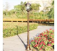 Farol de Aluminio Europeo de 180 Cm, Columna de Cristal para Exterior, Estilo Tradicional, Antiguo, Resistente Alua, Farola de Calle E27, Decoración, Bolardo, Lámpara de Pie para Jardín, Césped Y Pais