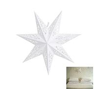 Farol de estrella de papel para colgar, pantalla de estrella, decoración de estrellas, linternas blancas para bodas, Navidad, vacaciones, cumpleaños, fiesta, decoración del hogar