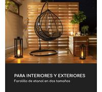 Farol de etanol Fiamme Cilindro 2 juegos de quemadores de acero inoxidable 0,3 litros 4h de tiempo de combustión Blumfeldt