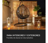 Farol de etanol Fiamme Cilindro 2 juegos de quemadores de acero inoxidable 0,3 litros 4h de tiempo de combustión Blumfeldt