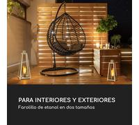 Farol de etanol Fiamme Triangolo 2 juegos de quemadores de acero inoxidable 0,3 litros 4h de tiempo de combustión Blumfeldt