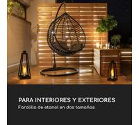 Farol de etanol Fiamme Triangolo 2 juegos de quemadores de acero inoxidable 0,3 litros 4h de tiempo de combustión Blumfeldt