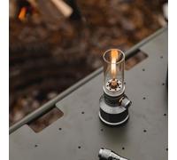 Farol de gas con efecto de vela para camping, incluye tanque vacío y función de brillo ajustable (linterna de gas)