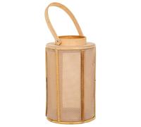 Farol de madera y bambu marron