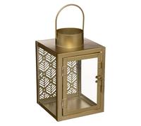 Farol de metal dorado 10 x 10 x 16