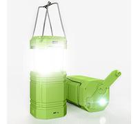 Farol de Solar Camping Recargable con Manivela, Linterna LED con 3 Vías de Energía, Banco de Energía de Emergencia de 3000mAh, Lámpara de Luz Impermeable para Senderismo, Kit de Supervivencia