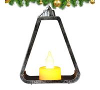 Farol decorativo LED con vela de Navidad | Luces nocturnas colgantes para fiestas de boda - Faroles retro de vacaciones para interiores y exteriores, patio, pasillo, mesas de comedor, salas de estar