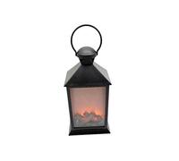 Farol decorativo mediano efecto fuego, iluminación cálida, diseño atractivo, ideal para ambientar espacios y eventos.