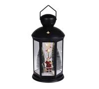Farol Decorativo Navideño con Escena Interior y LED Blanco cálido 21,5x21,5x43cm