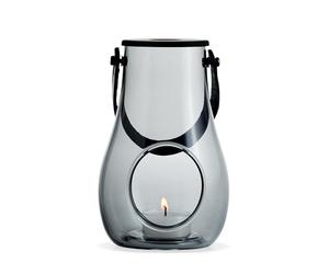 Farol Holmegaard H16,5 cm Diseño con luz en vidrio soplado, gris