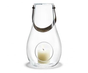 Farol Holmegaard H29 cm Diseño con luz en vidrio soplado, transparente