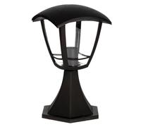 Farol jardín sobremuro negro E27, material resistente, medidas compactas, ideal para exteriores. Diseñado para: iluminar jardines y patios.
