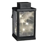 Farol mágico 3D solar de cristal opaco estrella LED blanco cálido Cosmo H24 cm