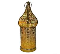 Farol marroquí de hierro hueco diseñado para decoración del hogar Ramadán con iluminación ornamental para un ambiente festivo (S)
