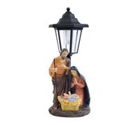 Farol para exteriores, faroles de jardín de Jesús, luces solares | Iluminación ambiental, estatua de belén, decoración de jardín, luces de patio para decoraciones navideñas exteriores