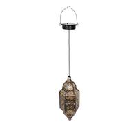 Farol solar al aire libre - Farol decorativo, luz de jardín, linternas colgantes | Lámpara LED colgante para porche, granja, balcón, ambiente de patio, elegantes linternas de eff