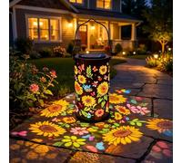 Farol Solar De Girasol De Colores, Luces Solares Decorativas Para Patio Y Camino. Ilumina Tu JardíN Al Atardecer.