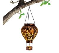 Farol solar de globo de aire caliente | Decoración impermeable de colibrí y - Decoraciones de globos de aire caliente - para patio, valla, , pared, nocturna, boda, piscina, porche