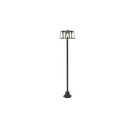 Farola de jardín exterior e27 fia lutec 186.8 cm aluminio negro resistencia ip44
