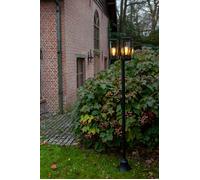 Farola de jardín exterior e27 pine lutec 202.7 cm aluminio negro resistencia ip44
