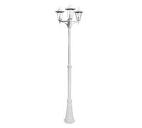 Farola Exterior Aluminio Auriga 3xe27 Blanco Ip44 220x62x62 Cm Regulable En Altura