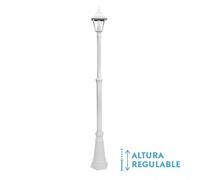 Farola exterior aluminio spica 1xe27 blanco ip44 220x20x20 cm regulabl