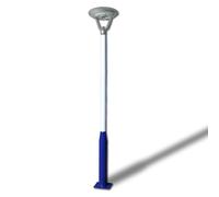 Farola LED Solar Exterior 200w, con poste de 3 Metros y Panel Solar IP67 con Detector de Movimiento, Encendido automatico, Iluminacion patio, jardin, camino, color blanco frio.