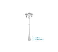 Farola exterior aluminio spica 3xe27 blanco ip44 220x62x62 cm regulab