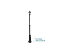 Farola exterior aluminio auriga 1xe27 negro ip44 220x20x20 cm regulab