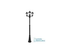 Farola para jardin aluminio color negro serie auriga 62cm