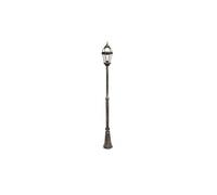 Farola exterior aluminio becrux 1xe27 neg/oro ip44 234x25x25 cm regula
