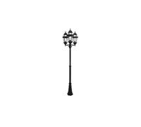 Farola exterior aluminio becrux 3xe27 negro ip44 234x60x60 cm regulabl