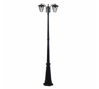1 pz Pole Lamp 2XE27 1990mm IP44 Black