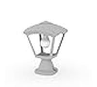 Farola roby 1xe27 ip55 l.20xan.20xal.29cm resina gris