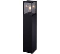 Farola/sobremuro criz ip44 1xe27 l.12,3xan.12,3xal.65cm aluminio vidri